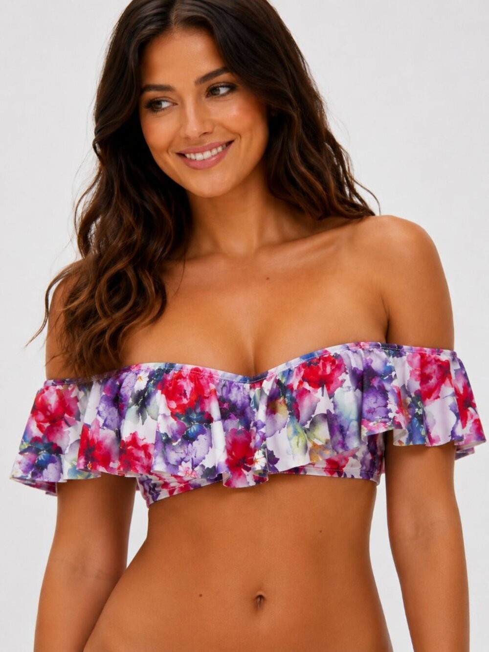 La Vie En Rose Swim Floral Off The Shoulder Bikini